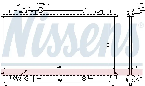 Angebot NISSENS 68508 - Kühler, Motorkühlung