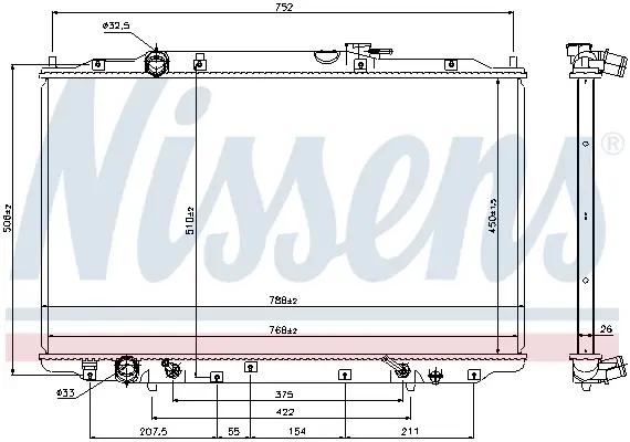 NISSENS 69477 - Kühler, Motorkühlung Kracherpreis