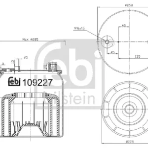 Neue Kollektion FEBI BILSTEIN 109227 - Federbalg, Luftfederung