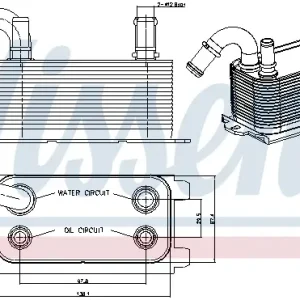 Markenprodukt NISSENS 90661 - Ölkühler, Automatikgetriebe