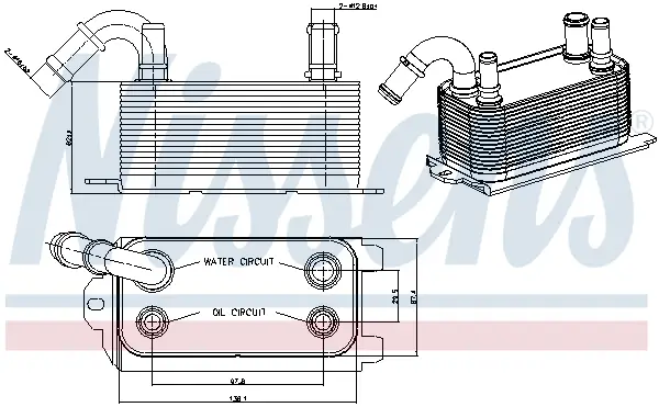 Markenprodukt NISSENS 90661 - Ölkühler, Automatikgetriebe