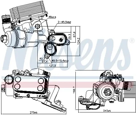 Schneller Versand NISSENS 90924 - Ölkühler, Motoröl - ** FIRST FIT **