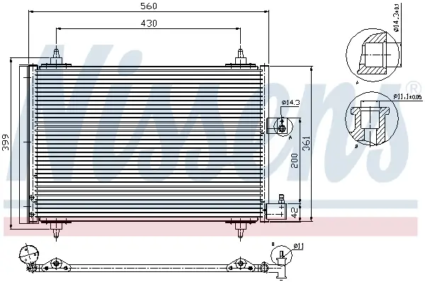 Letzte Chance NISSENS 94534 - Kondensator, Klimaanlage - ** FIRST FIT **