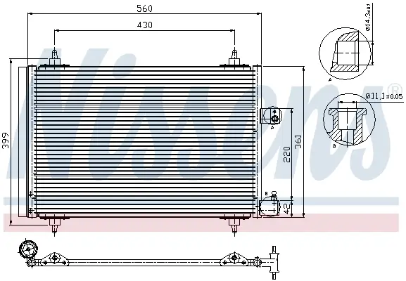 NISSENS 94723 - Kondensator, Klimaanlage - ** FIRST FIT ** Top-Preis