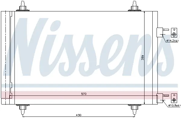Sonderangebot NISSENS 94758 - Kondensator, Klimaanlage - ** FIRST FIT **