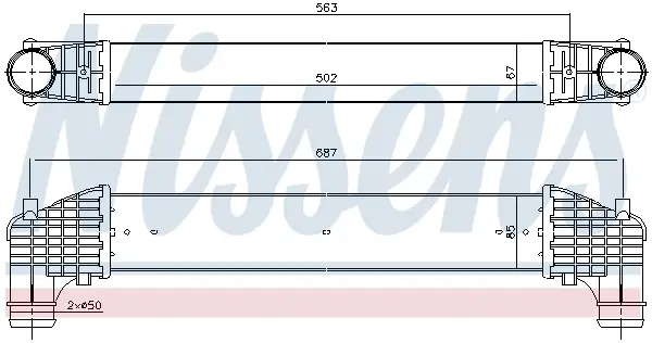 Solange Der Vorrat Reicht NISSENS 96750 - Ladeluftkühler - ** FIRST FIT **
