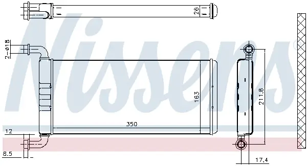 NISSENS 72041 - Wärmetauscher, Innenraumheizung Saisonangebot