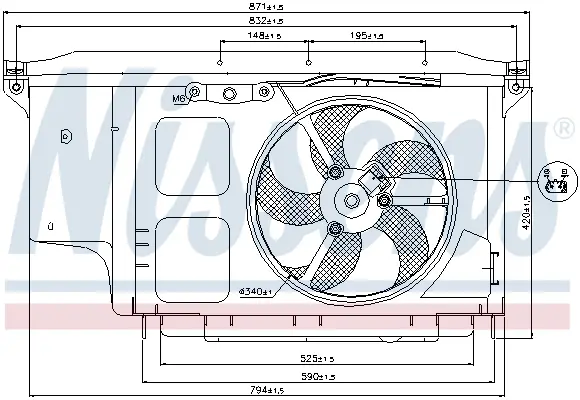 NISSENS 85007 - Lüfter, Motorkühlung Knallerangebot