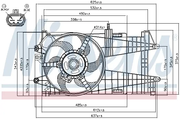 Top-Seller NISSENS 85163 - Lüfter, Motorkühlung