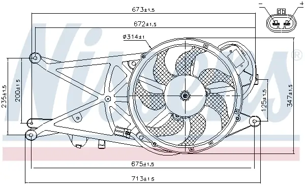 Zertifiziert NISSENS 85204 - Lüfter, Motorkühlung