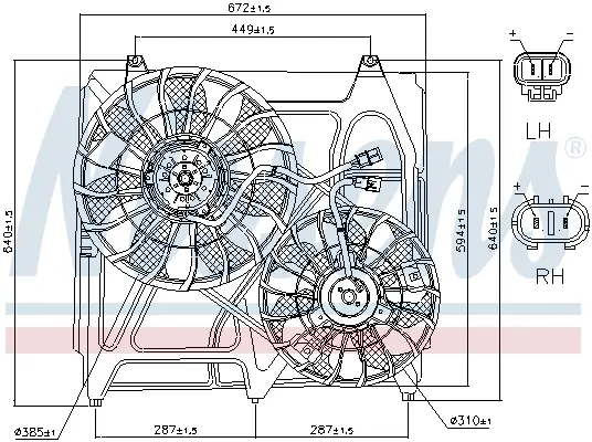 Zertifiziert NISSENS 85271 - Lüfter, Motorkühlung