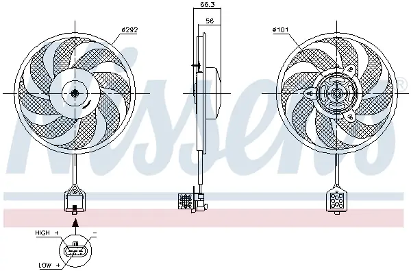 NISSENS 85596 - Lüfter, Motorkühlung Preis Gesenkt