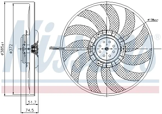 NISSENS 85638 - Lüfter, Motorkühlung Kracherpreis
