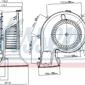 Geprüft NISSENS 87067 - Innenraumgebläse