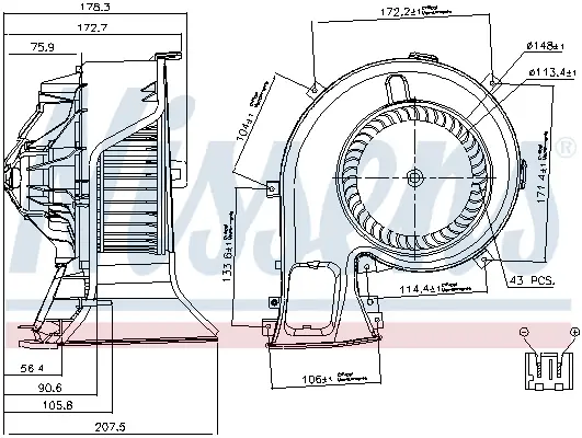Geprüft NISSENS 87067 - Innenraumgebläse