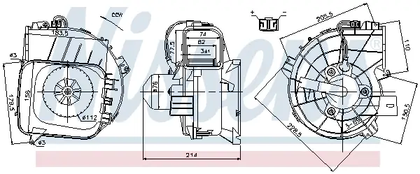 Zertifiziert NISSENS 87084 - Innenraumgebläse