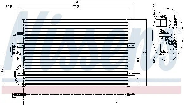 Highlight NISSENS 94210 - Kondensator, Klimaanlage