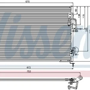 Preiswert NISSENS 94808 - Kondensator, Klimaanlage