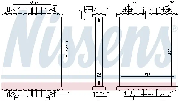 Aktuell NISSENS 60351 - Kühler, Motorkühlung