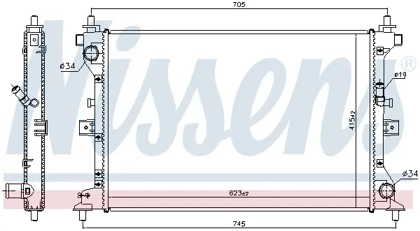 Kracherpreis NISSENS 606148 - Kühler, Motorkühlung