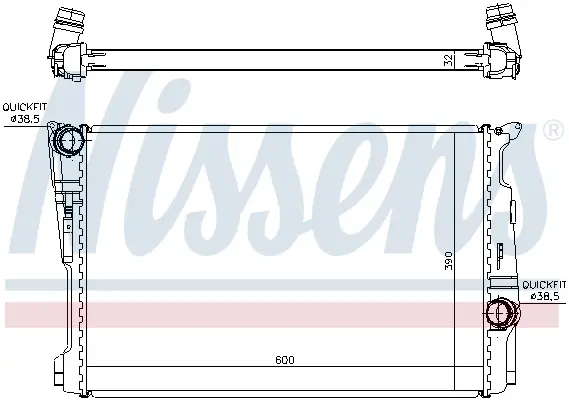 Neuheit NISSENS 60808 - Kühler, Motorkühlung