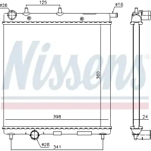 Echt NISSENS 61278 - Kühler, Motorkühlung