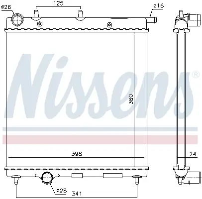 Echt NISSENS 61278 - Kühler, Motorkühlung