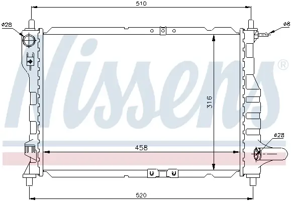 NISSENS 61630 - Kühler, Motorkühlung Bestpreis