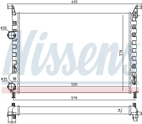 NISSENS 61684 - Kühler, Motorkühlung Bestseller