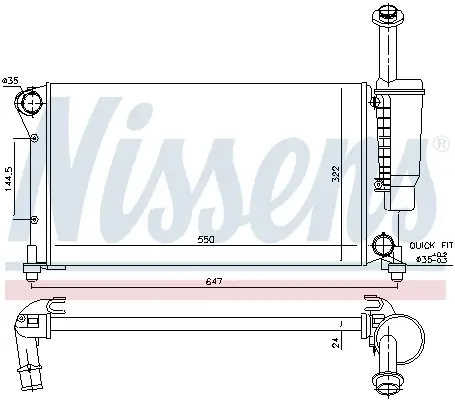 NISSENS 617852 - Kühler, Motorkühlung Letzte Chance