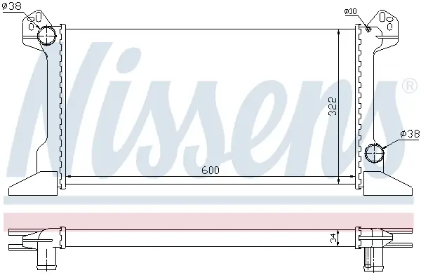 NISSENS 62177 - Kühler, Motorkühlung Preisreduziert
