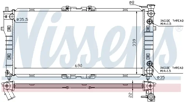 Nur Für Kurze Zeit NISSENS 62393 - Kühler, Motorkühlung - ** FIRST FIT **