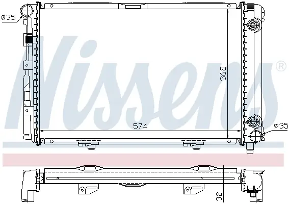 Neu Im Sortiment NISSENS 62670A - Kühler, Motorkühlung