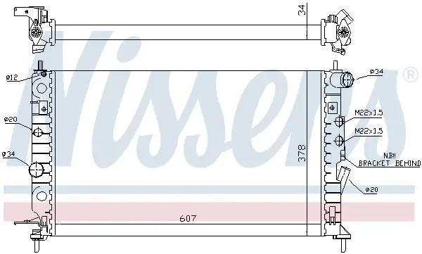 Wochenendangebot NISSENS 63013A - Kühler, Motorkühlung