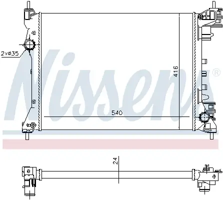 NISSENS 630753 - Kühler, Motorkühlung Sichere Zahlung