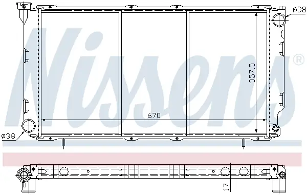 Geprüft NISSENS 64087 - Kühler, Motorkühlung - ** FIRST FIT **