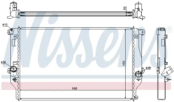 NISSENS 64677A - Kühler, Motorkühlung - ** FIRST FIT ** Echt