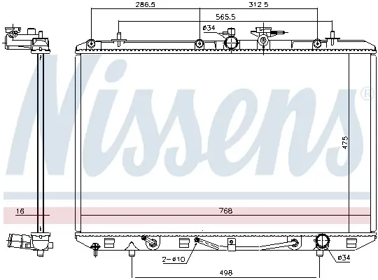 NISSENS 646927 - Kühler, Motorkühlung Nur Heute