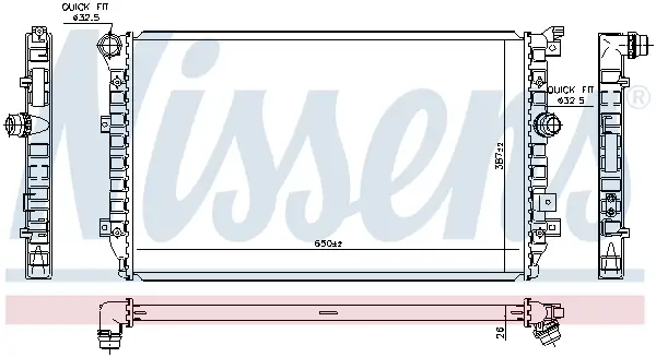NISSENS 65335 - Kühler, Motorkühlung Neue Ware