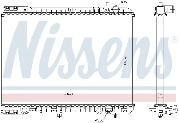 NISSENS 666230 - Kühler, Motorkühlung Markenware