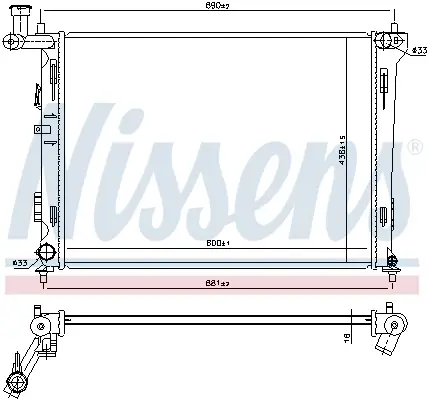 NISSENS 66674 - Kühler, Motorkühlung Neue Ware