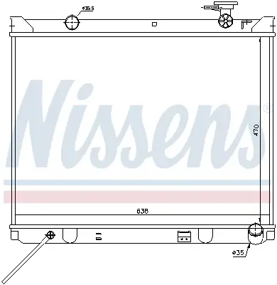 NISSENS 66766 - Kühler, Motorkühlung Zertifiziert