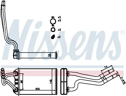 Saisonangebot NISSENS 70980 - Wärmetauscher, Innenraumheizung - ** FIRST FIT **