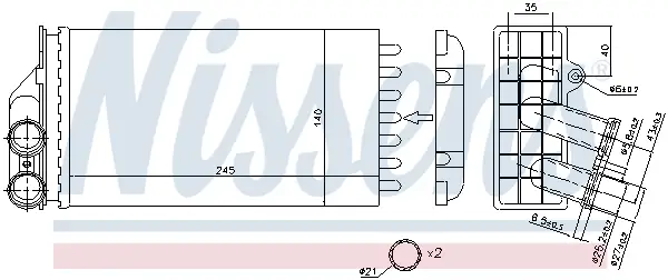 NISSENS 71157 - Wärmetauscher, Innenraumheizung - ** FIRST FIT ** Must-Have