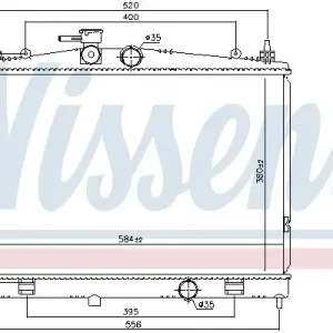 Preiswert NISSENS 68735 - Kühler, Motorkühlung