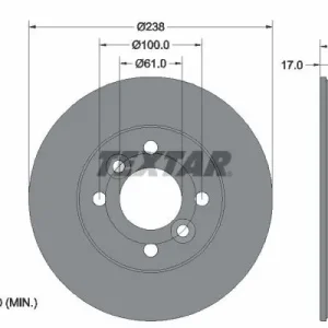 Neue Kollektion TEXTAR 92350903 - Bremsscheibe - PRO