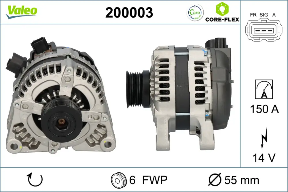 VALEO 200003 - Generator - VALEO CORE-FLEX Knallerangebot