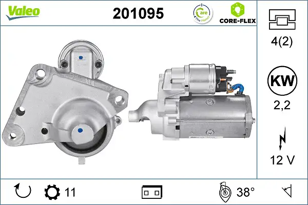 Sale VALEO 201095 - Starter - VALEO CORE-FLEX