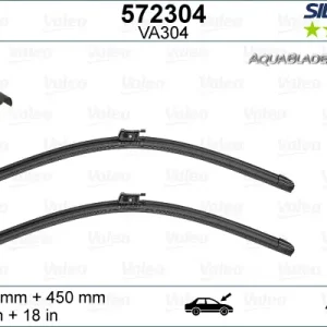 VALEO VA304 Scheibenwischer 572304 - SILENCIO AQUABLADE SET580mm / 450mm Mega-Angebot