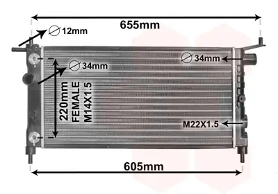 Meistverkauft VAN WEZEL 37002184 - Kühler, Motorkühlung